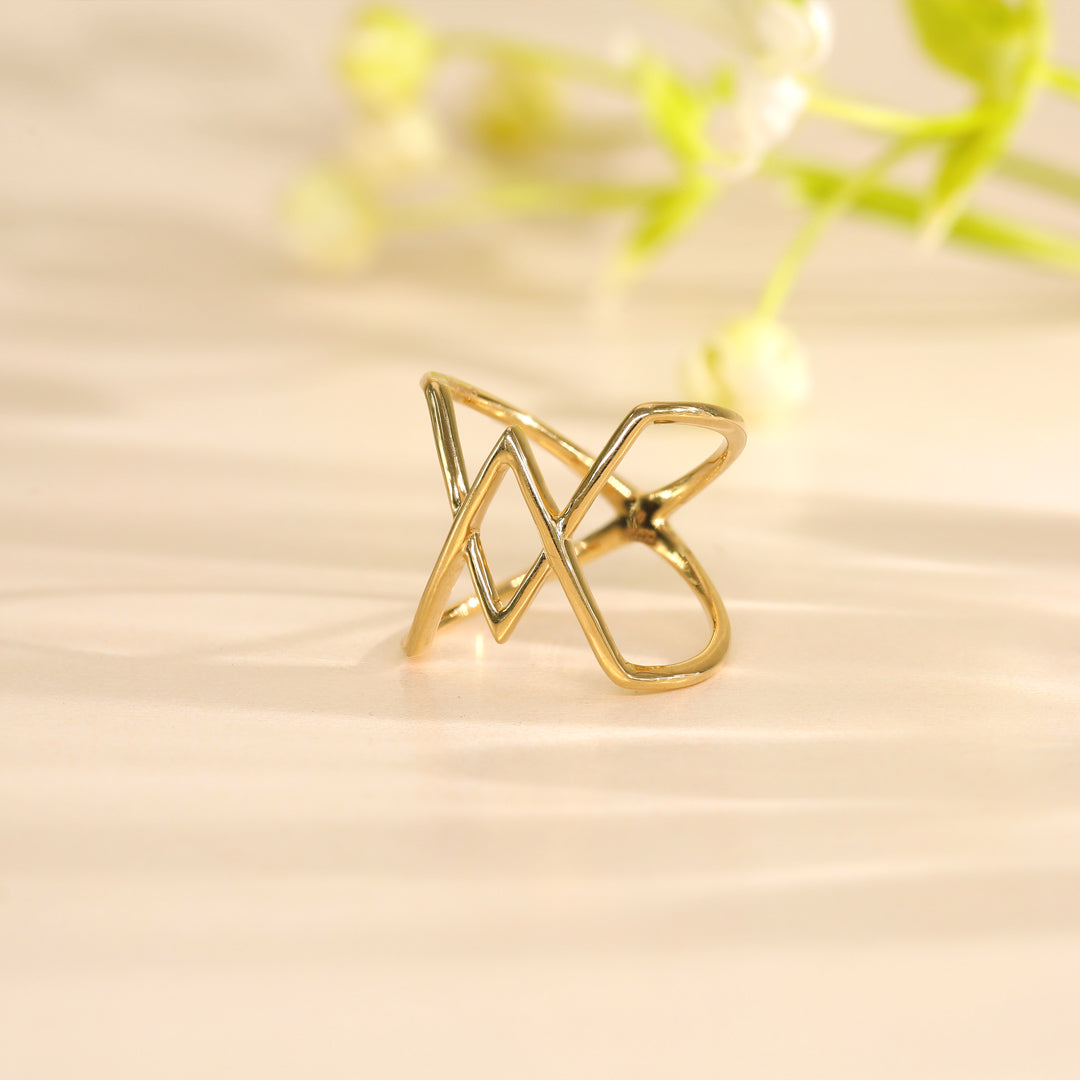 Power Wrap Gold Fashion Ring for Women