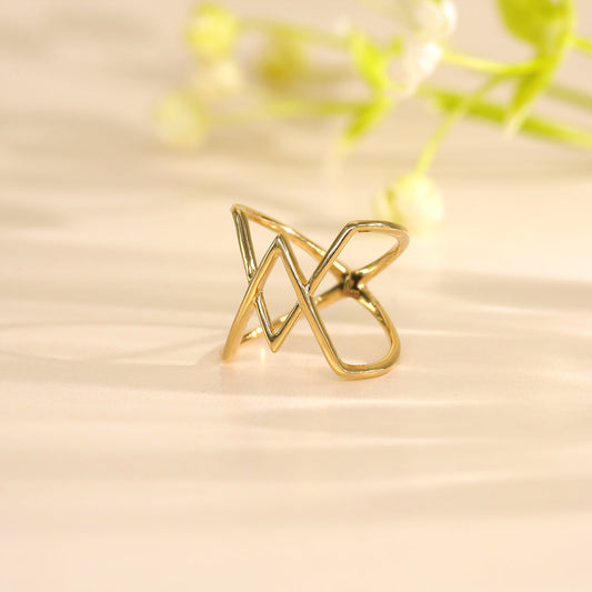 Power Wrap Gold Fashion Ring for Women