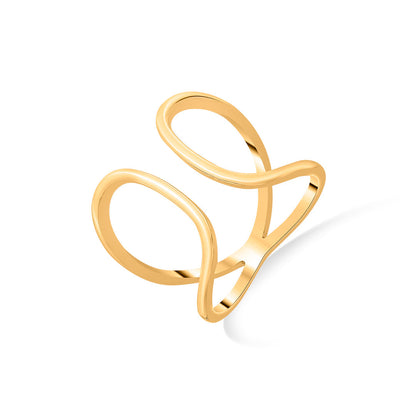 Freeform Shine Gold Fashion Ring for Women