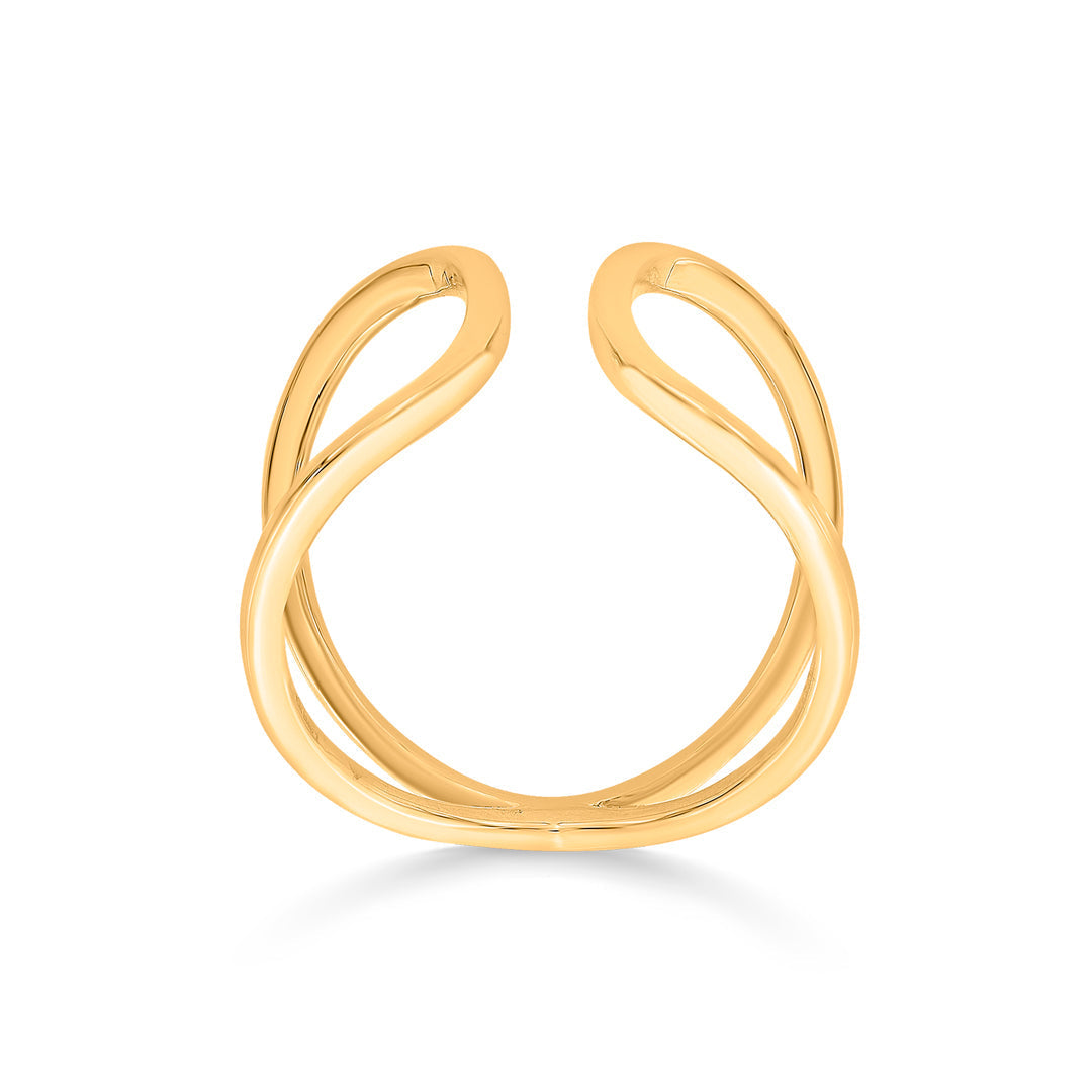 Freeform Shine Gold Fashion Ring for Women