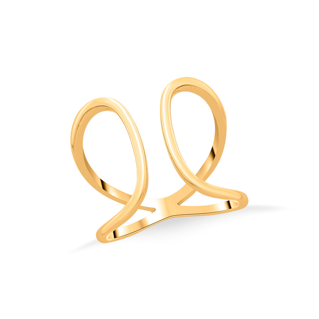 Freeform Shine Gold Fashion Ring for Women