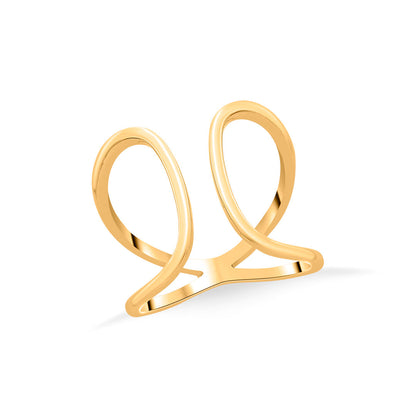 Freeform Shine Gold Fashion Ring for Women