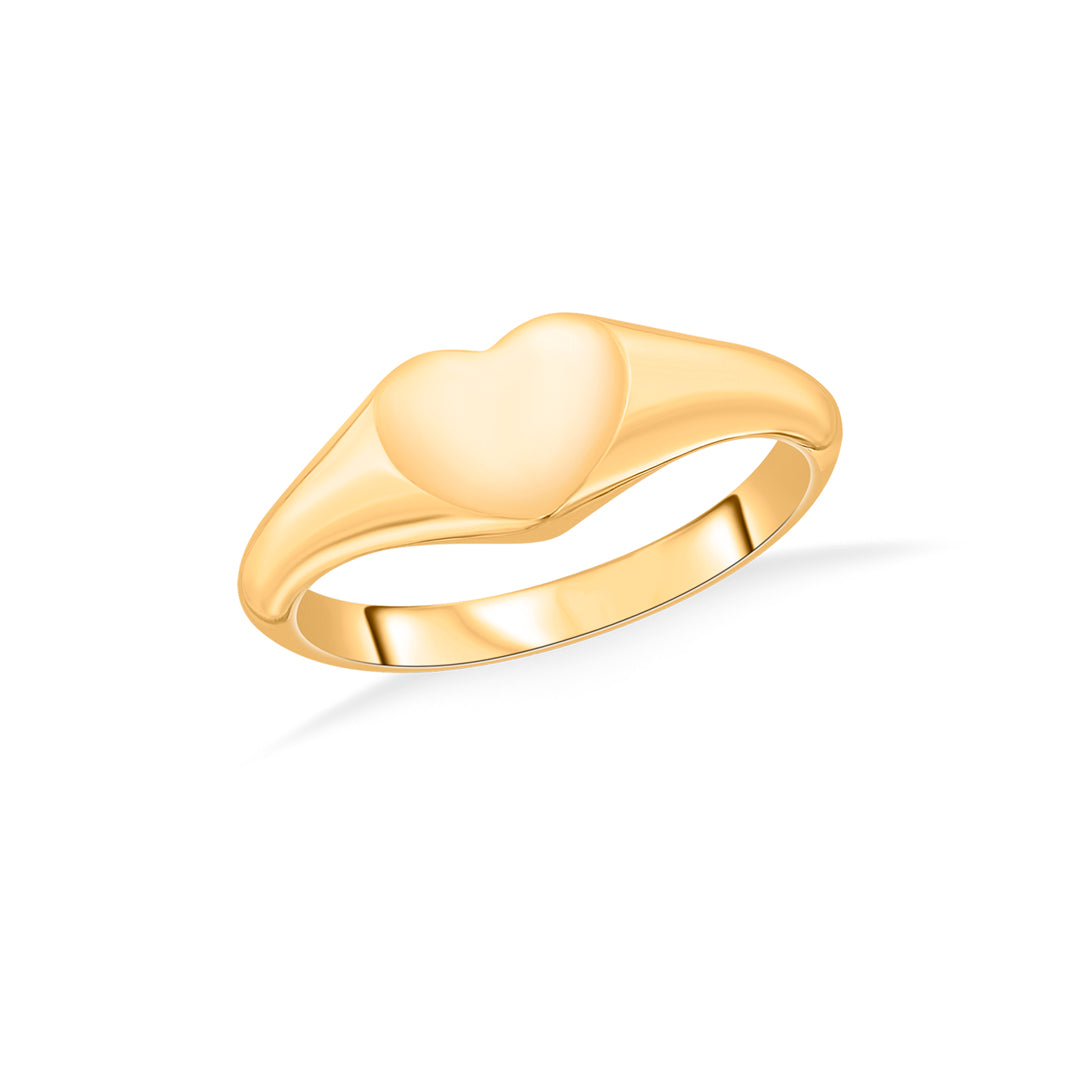 Love Glow Gold Heart Ring for Women