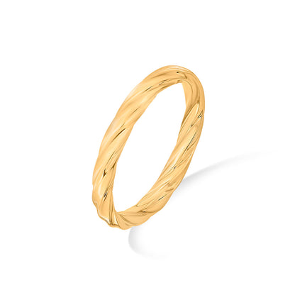 Liquid Edge Gold Casual Ring for Women
