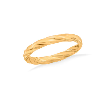 Liquid Edge Gold Casual Ring for Women
