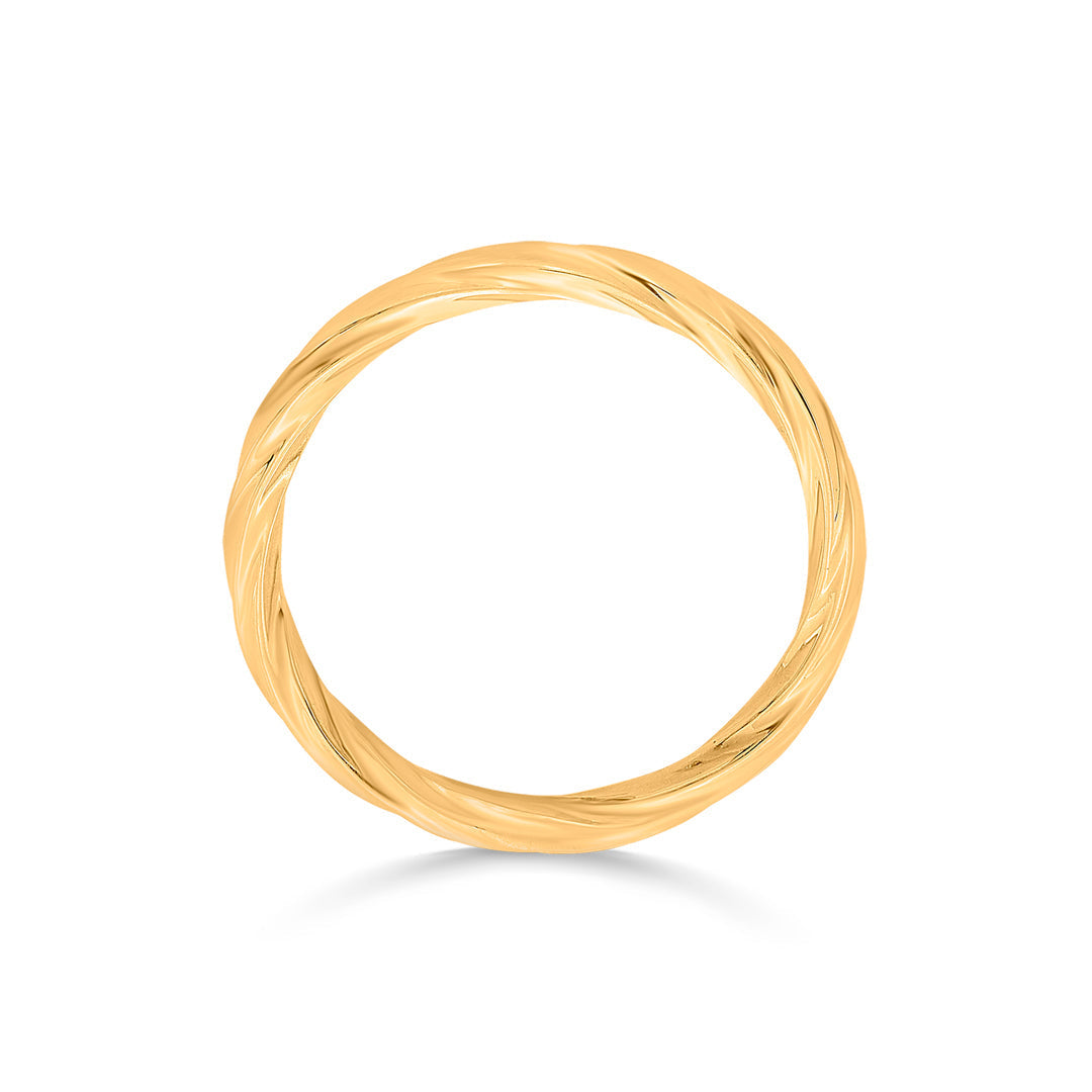 Liquid Edge Gold Casual Ring for Women