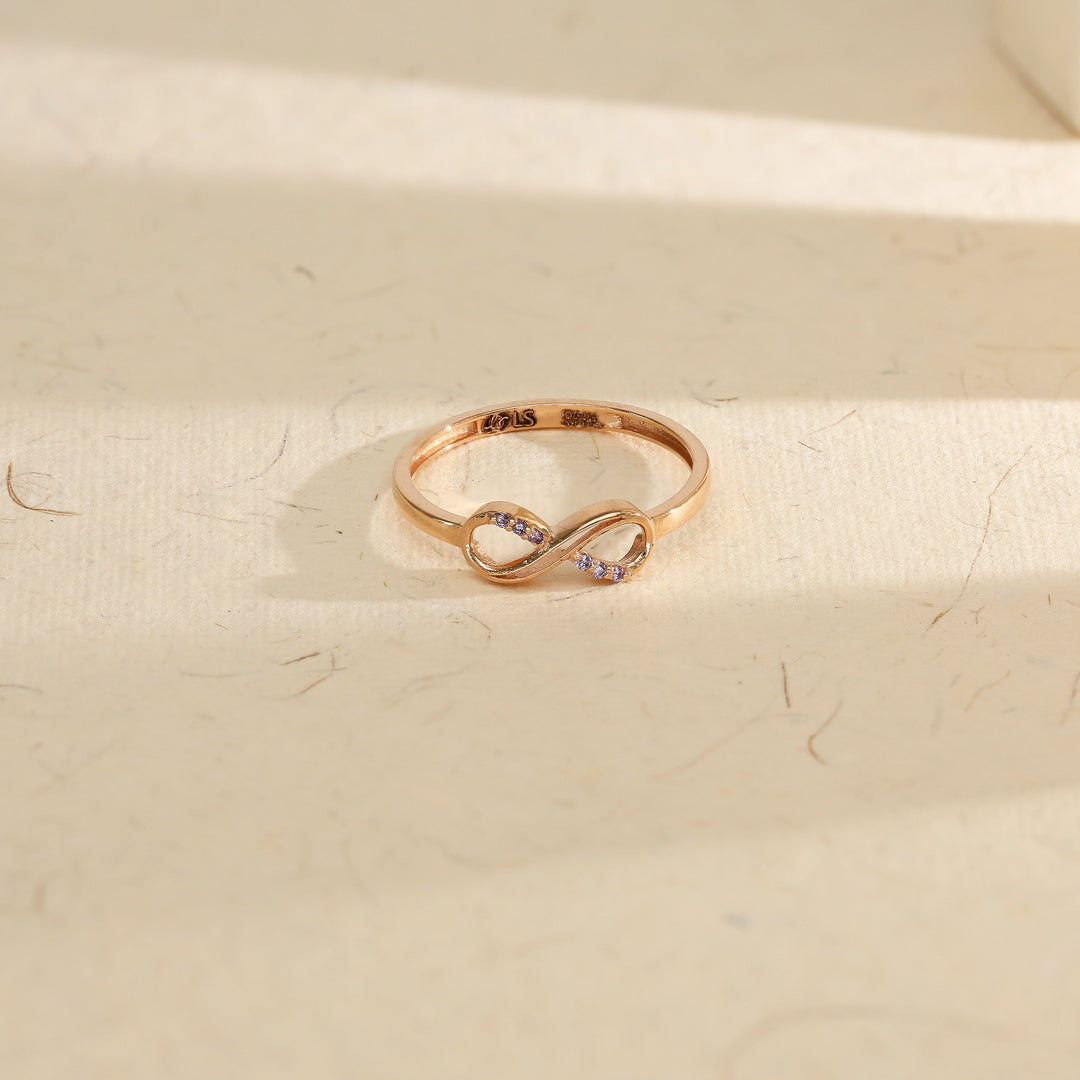 Golden Knot Gold Eternity Ring for Women