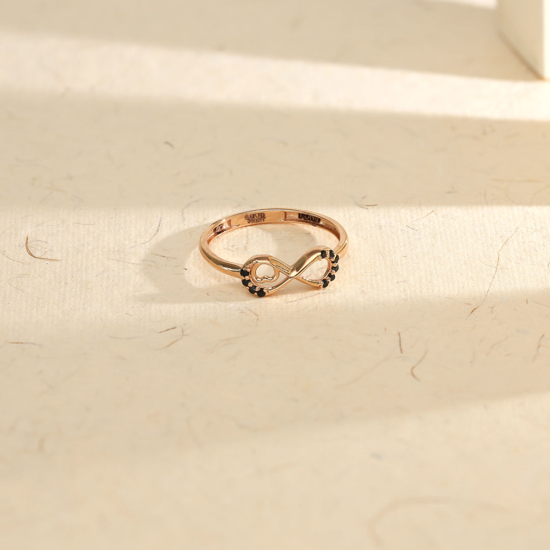 Infinity Aura Gold Eternity Ring for Women
