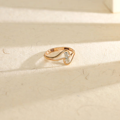Velvet Arc Gold Casual Ring for Women