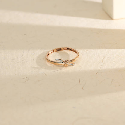 Tiny Knot Gold Eternity Ring for Women