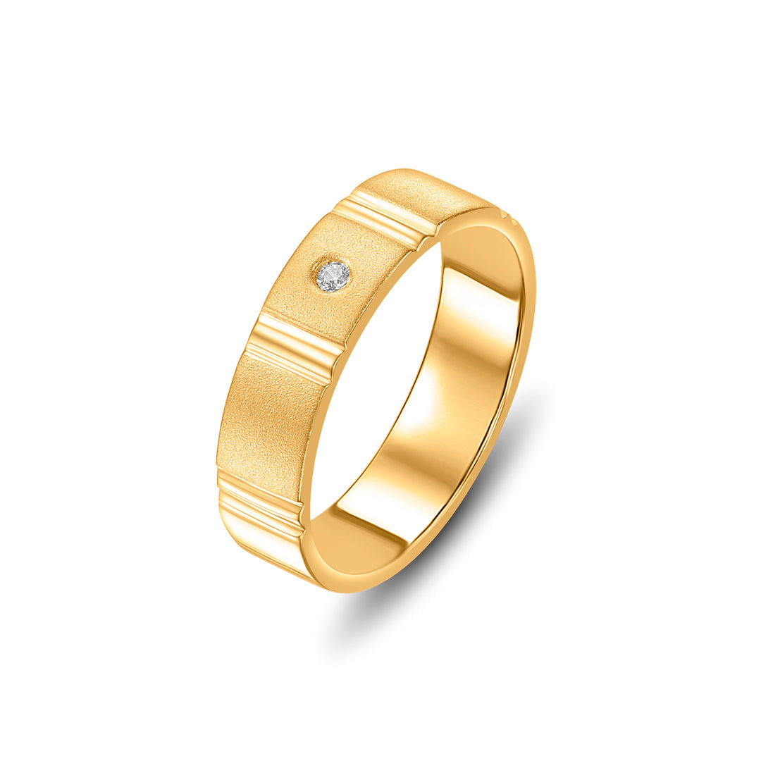 Edge Glow Women's Gold Ring