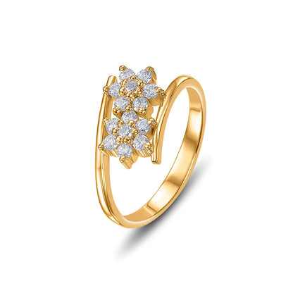 Bloom Twist Women's Gold Ring