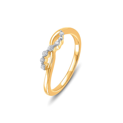 Radiant Curve Women's Gold Ring