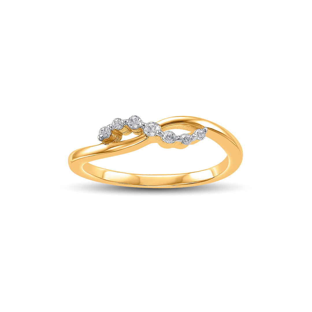 Radiant Curve Women's Gold Ring