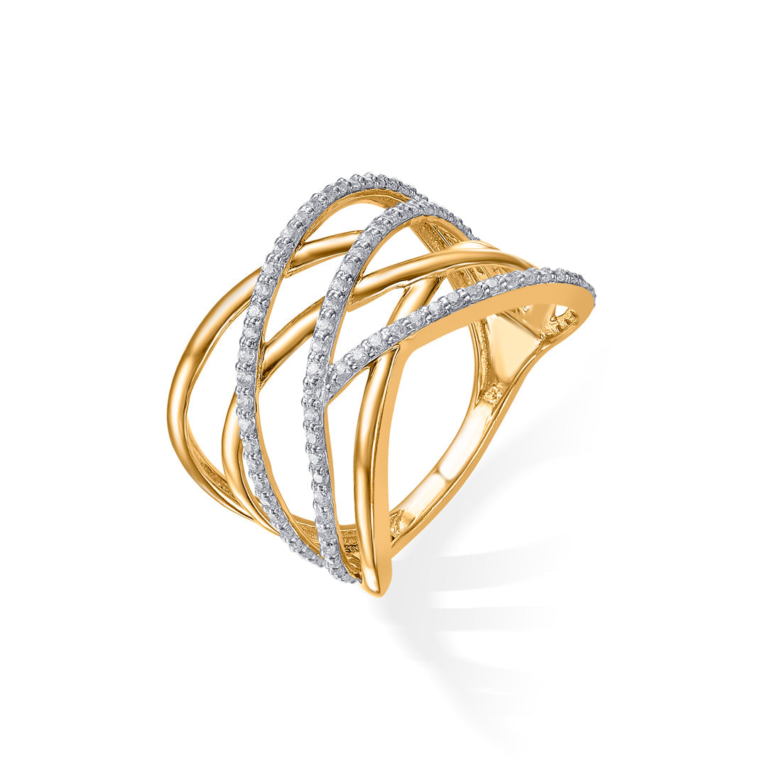 Gleam Twist Women's Gold Ring
