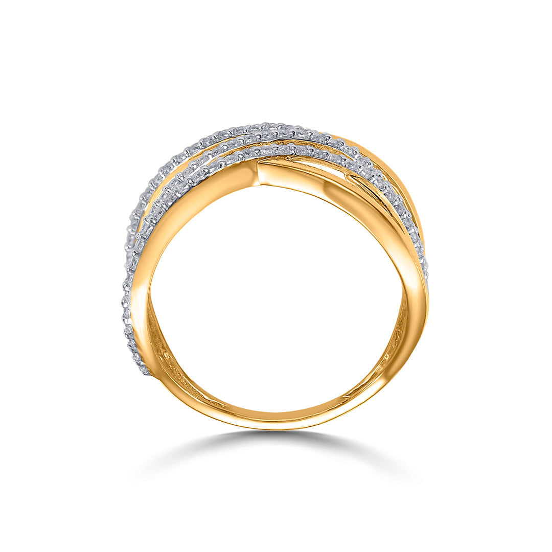 Gleam Twist Women's Gold Ring