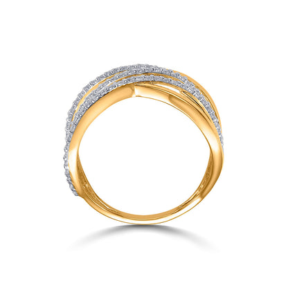 Gleam Twist Women's Gold Ring