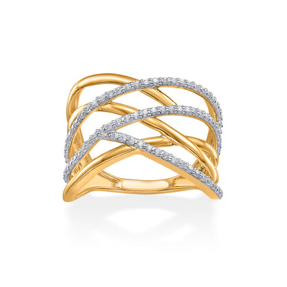 Gleam Twist Women's Gold Ring