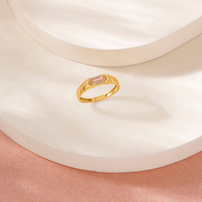 Prism Stone Women's Gold Ring