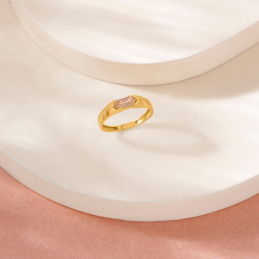 Prism Stone Women's Gold Ring