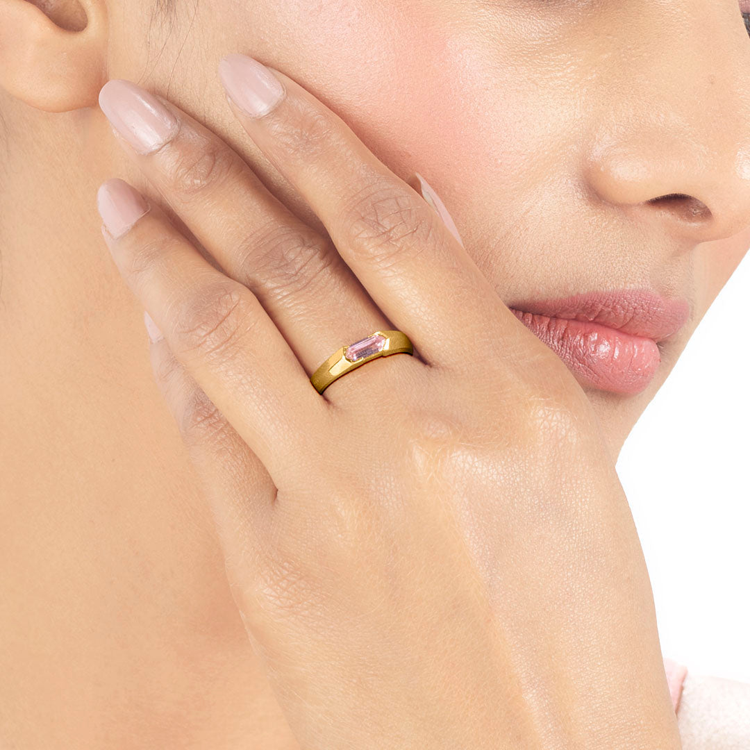 Prism Stone Women's Gold Ring