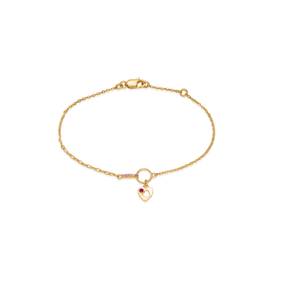 Love Pulse Gold Flexible Bracelet for Women