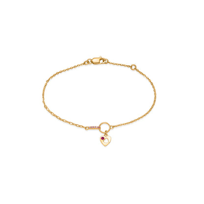 Love Pulse Gold Flexible Bracelet for Women