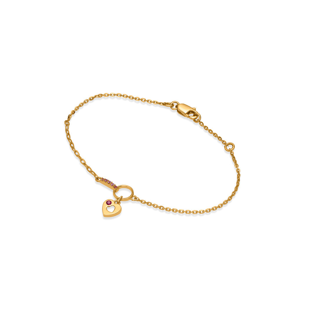 Love Pulse Gold Flexible Bracelet for Women