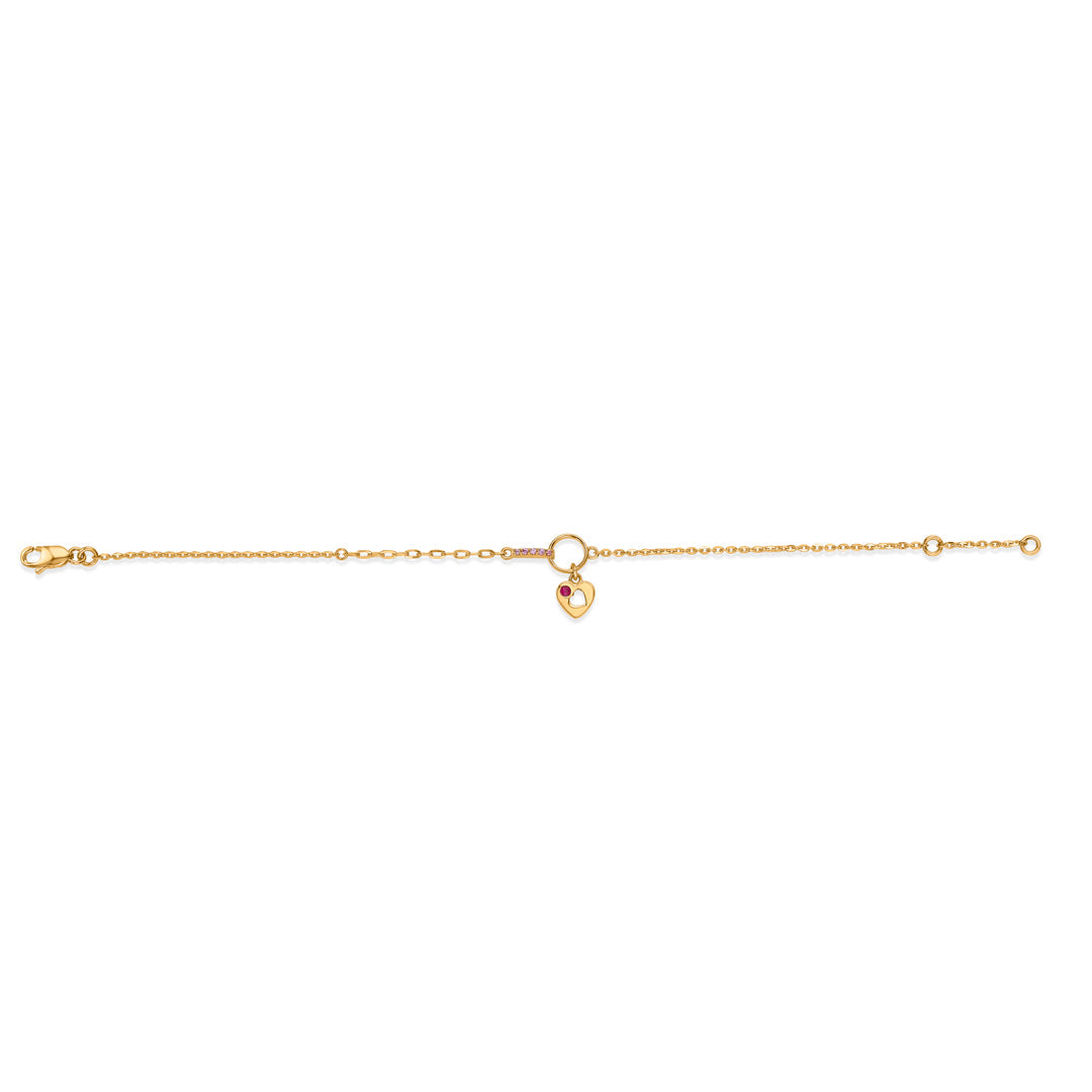 Love Pulse Gold Flexible Bracelet for Women