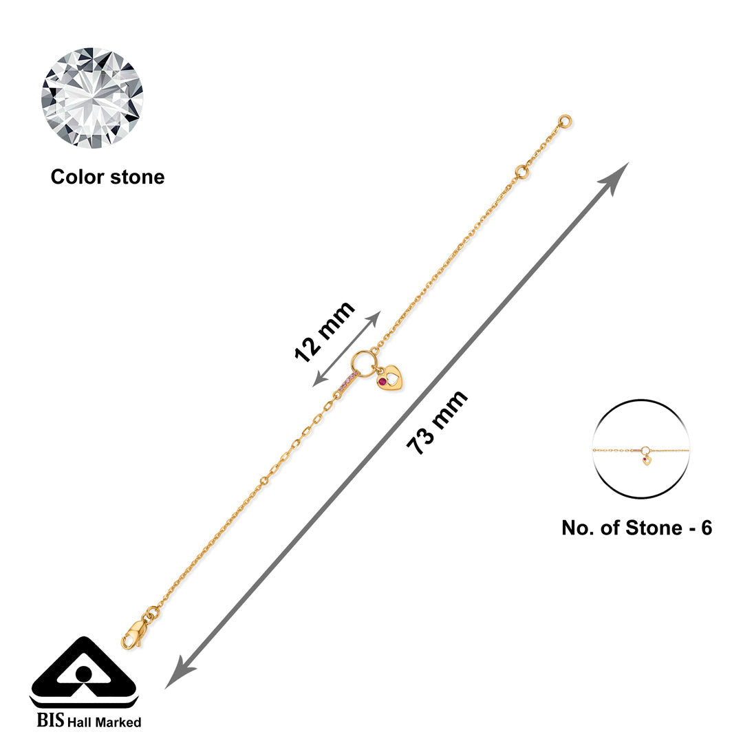 Love Pulse Gold Flexible Bracelet for Women