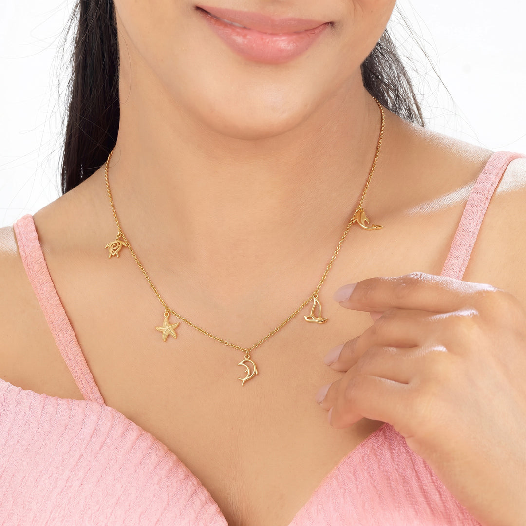 Tidal Glow Ocean Collection Modern Necklace