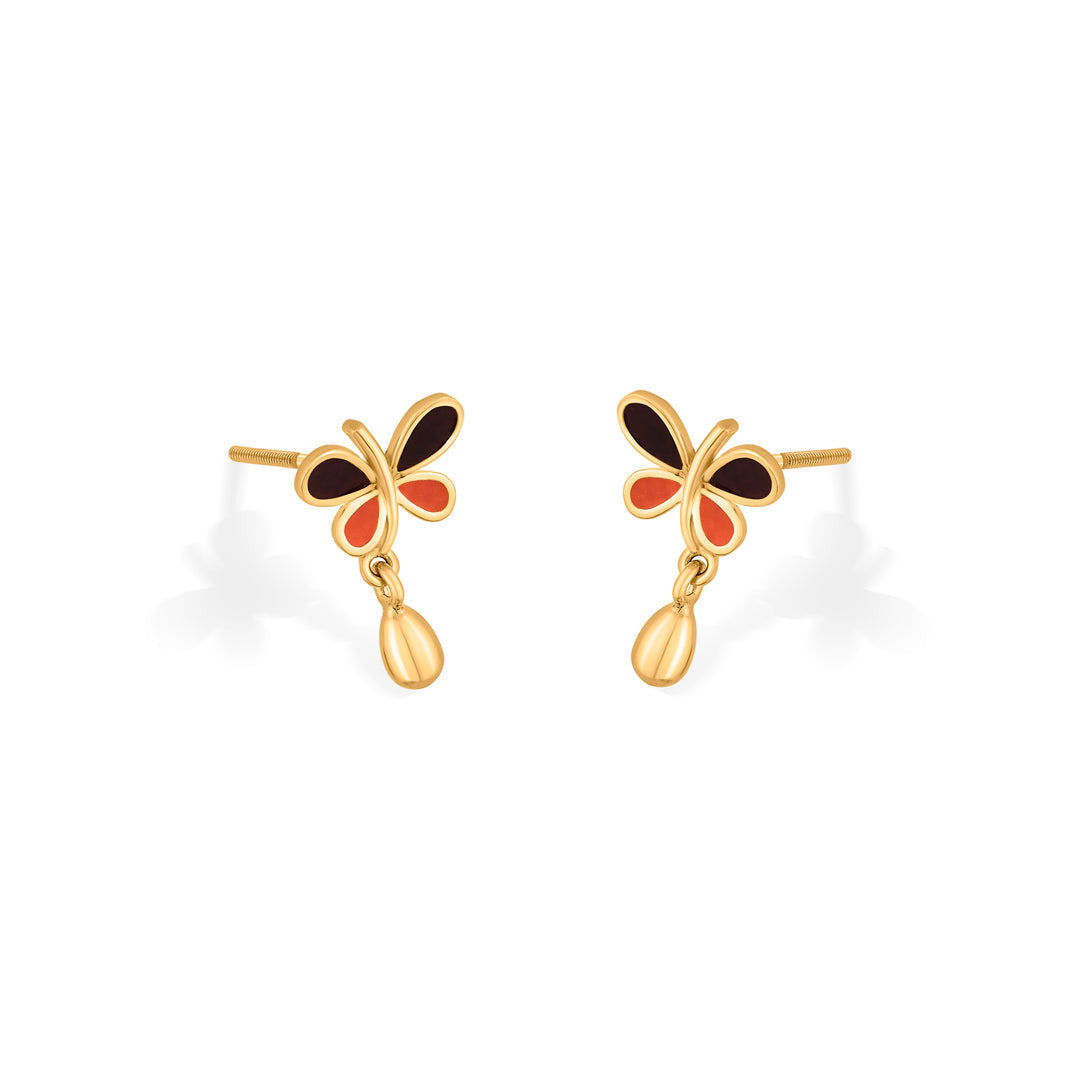 Glow Flutter Gold Drops & Danglers Earrings for Women