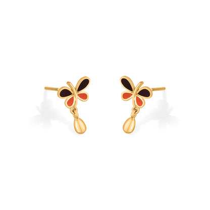 Glow Flutter Gold Drops & Danglers Earrings for Women