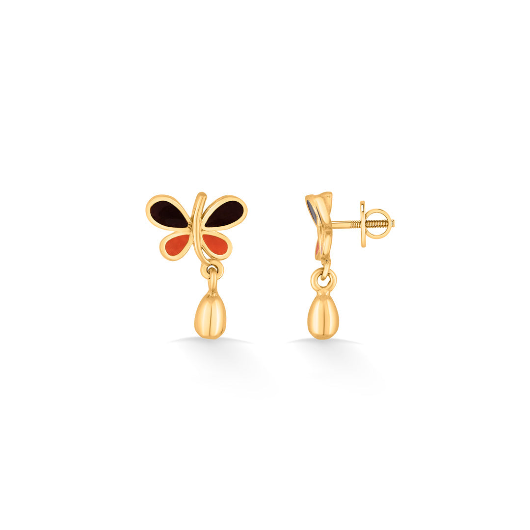 Glow Flutter Gold Drops & Danglers Earrings for Women
