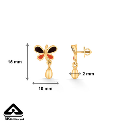Glow Flutter Gold Drops & Danglers Earrings for Women