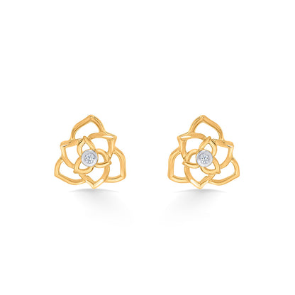 Dusk Glow Gold Stud Earrings for Women