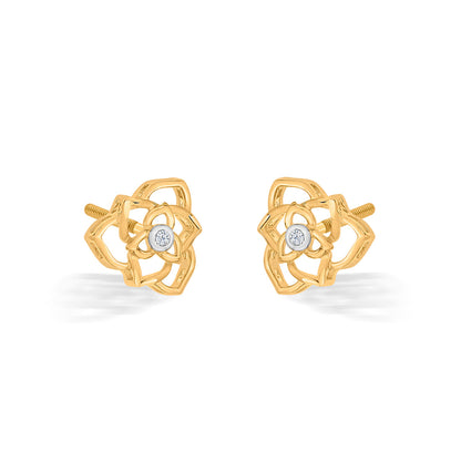 Dusk Glow Gold Stud Earrings for Women