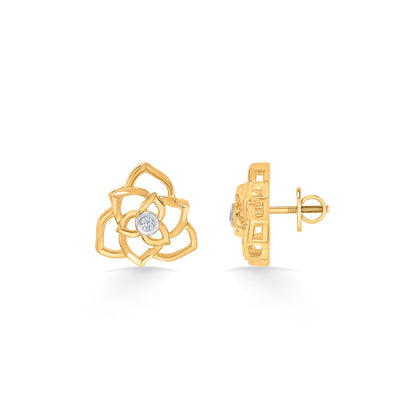 Dusk Glow Gold Stud Earrings for Women