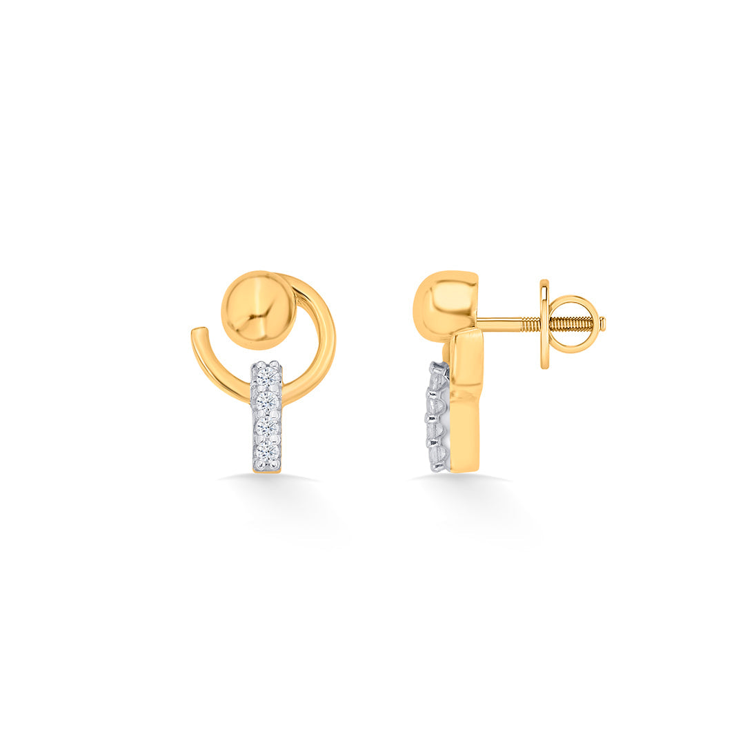 Orion Peak Gold Stud Earrings for Women