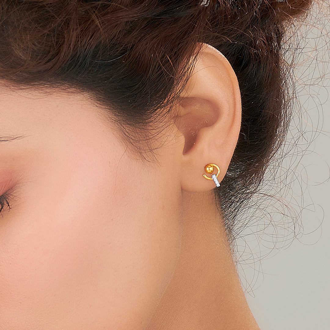 Orion Peak Gold Stud Earrings for Women