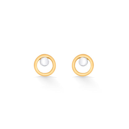 Pearl Harmony Gold Stud Earrings for Women