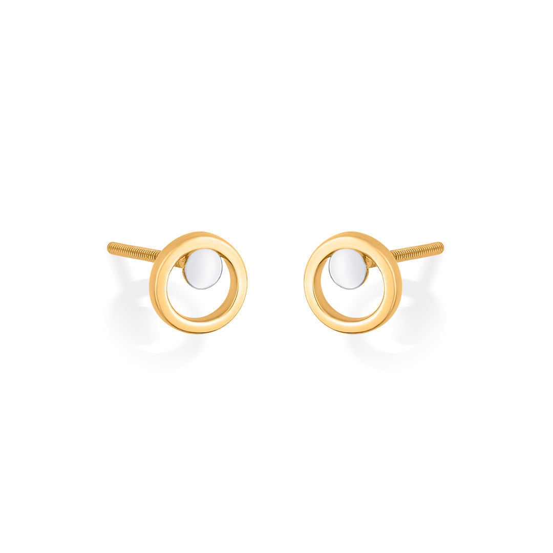 Pearl Harmony Gold Stud Earrings for Women