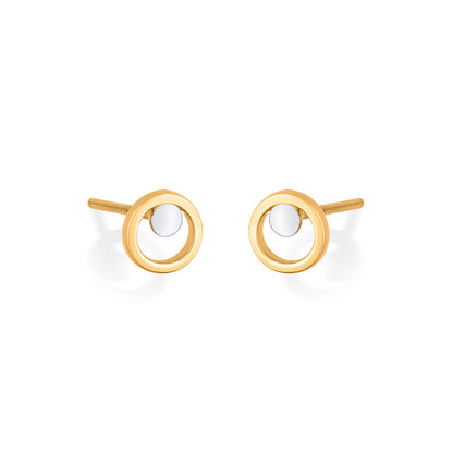 Pearl Harmony Gold Stud Earrings for Women