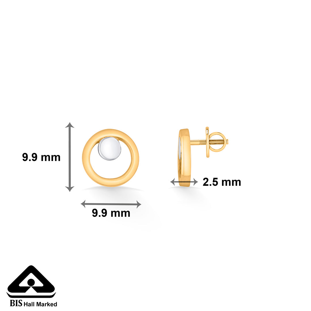 Pearl Harmony Gold Stud Earrings for Women