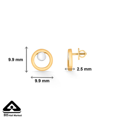 Pearl Harmony Gold Stud Earrings for Women