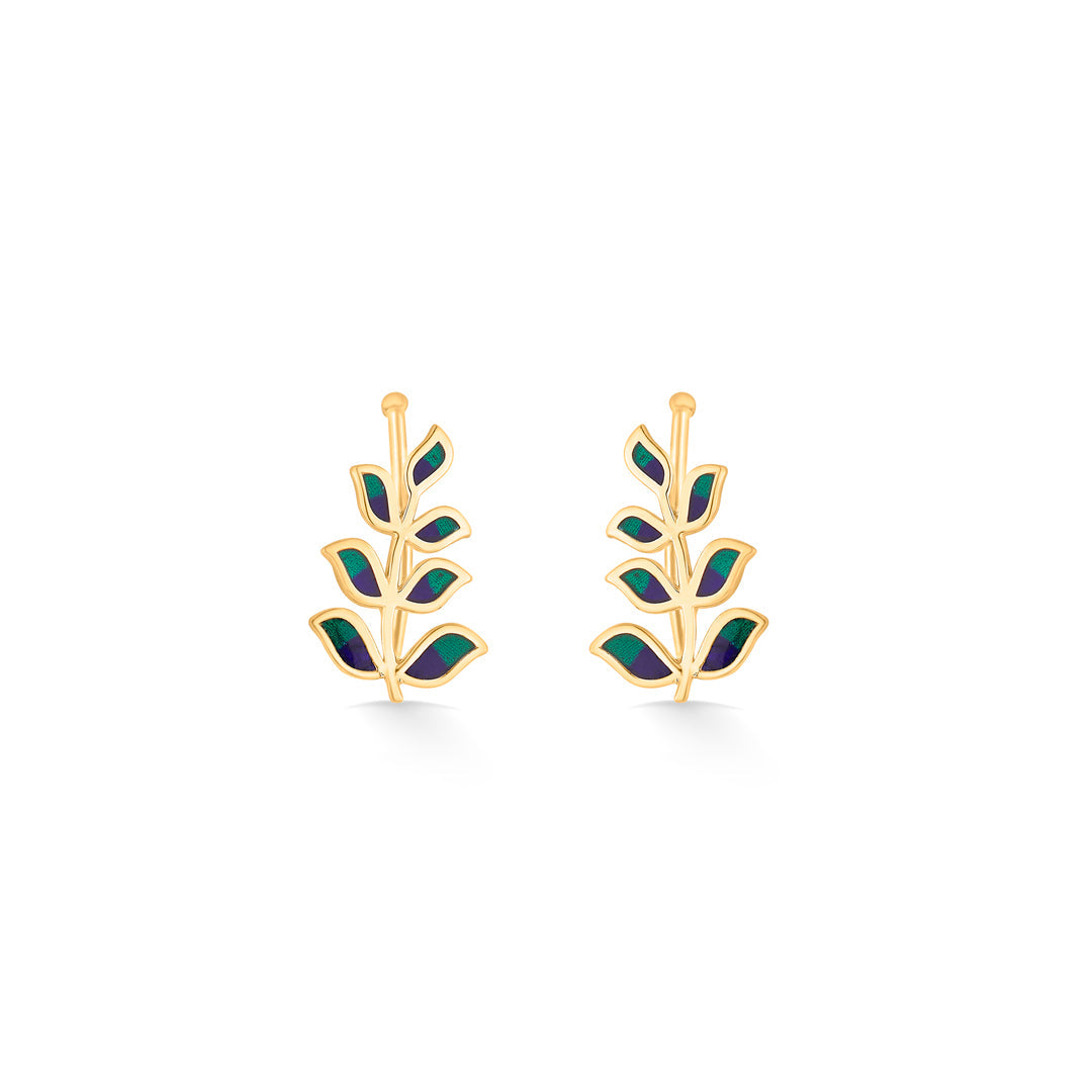 Gilded Leaf Gold Drops & Danglers Earrings for Women