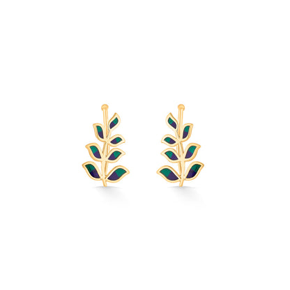 Gilded Leaf Gold Drops & Danglers Earrings for Women