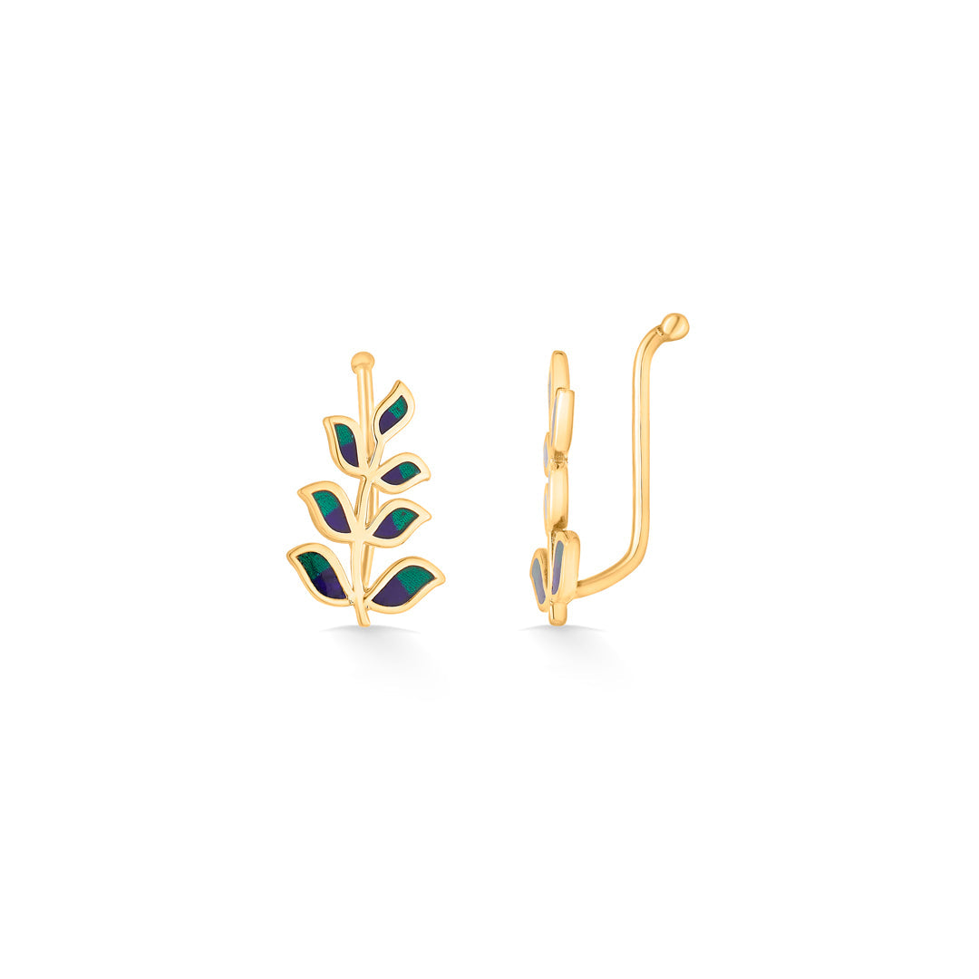 Gilded Leaf Gold Drops & Danglers Earrings for Women