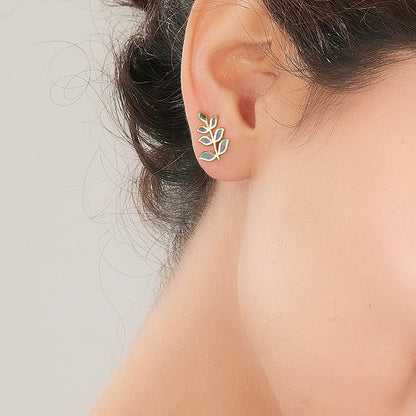 Gilded Leaf Gold Drops & Danglers Earrings for Women