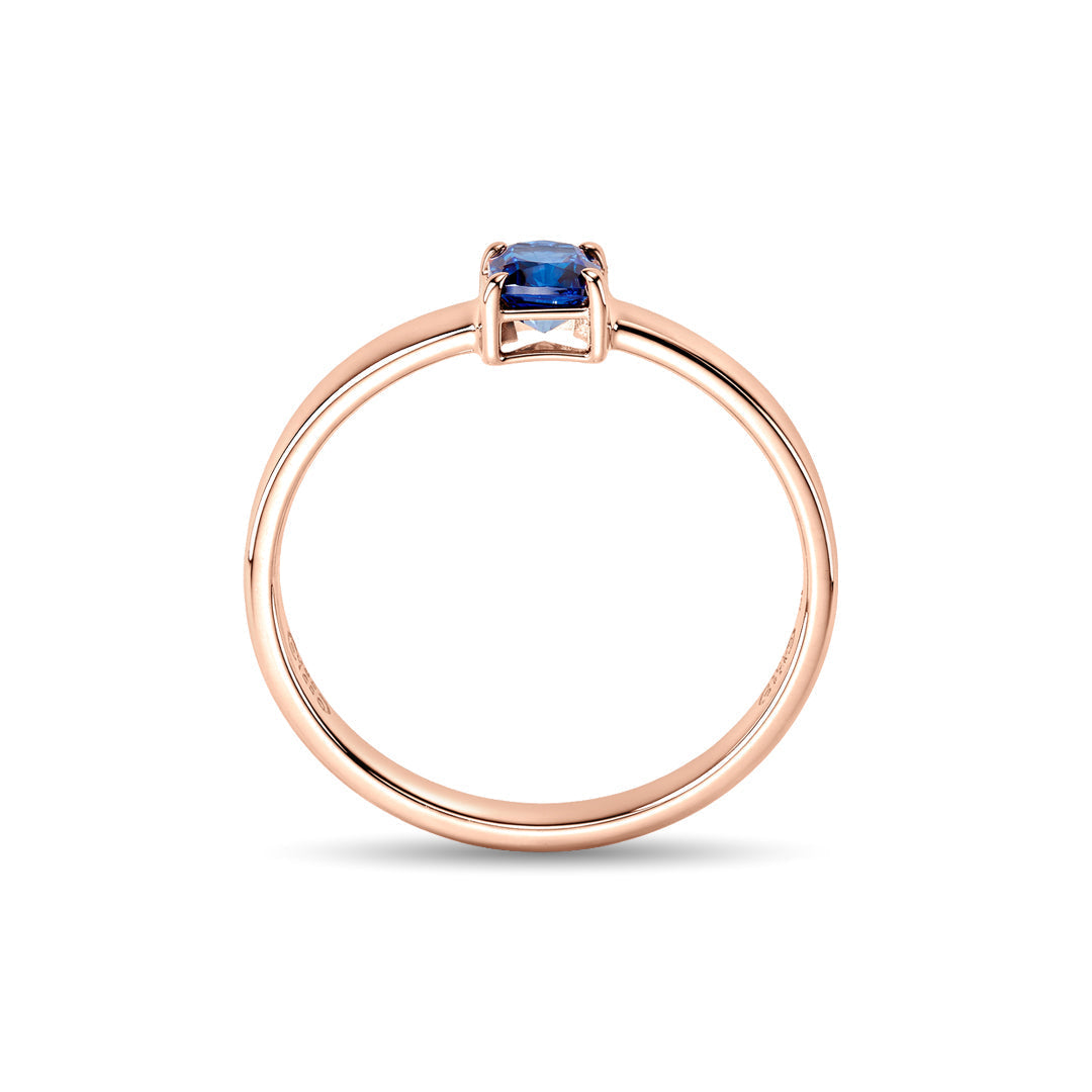 Cobalt Glow Gold Casual Ring for Women